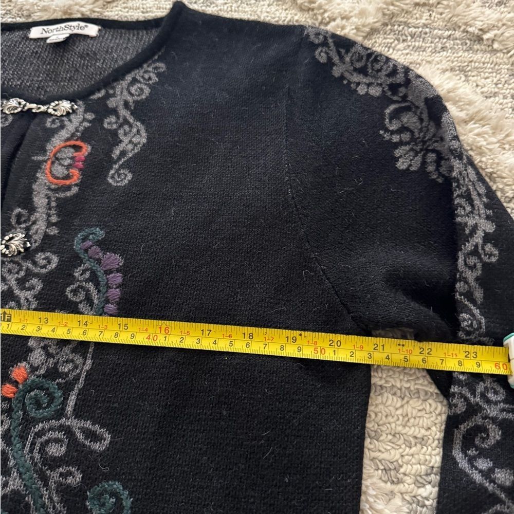 North Style Peruvian Alpaca Long Cardigan Size Large - Picture 12 of 13